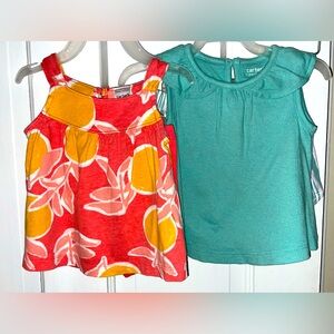 2 Carter's Tank Top with Shorts Outfits (12m)